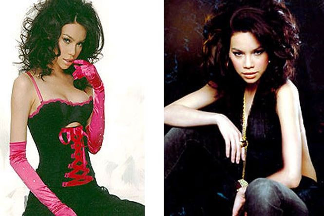 Phong cách ăn mặc và lối trang điểm khiến nữ ca sĩ "Cả một trời thương nhớ" lúc chưa nổi tiếng có phần hơi bị "sến".