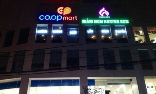 Trường mầm non tư thục Hương Sen - nơi bé Khang theo học - nằm tại tầng 3 tòa nhà Nam Định Tower - Ảnh: NGUYỄN ĐẠT.