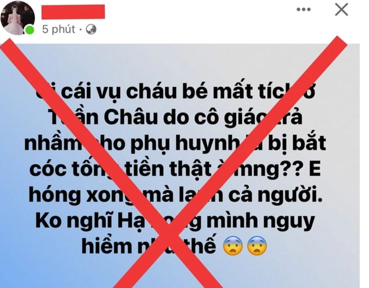 Thực hư thông tin bắt cóc trẻ em, đòi tiền chuộc ở Quảng Ninh Thuc hu thong tin bat coc tre em, doi tien chuoc o Quang Ninh