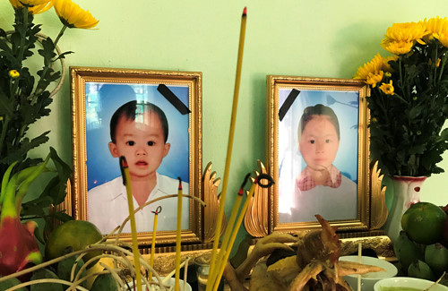 Di ảnh 2 con của vợ chồng anh Phú