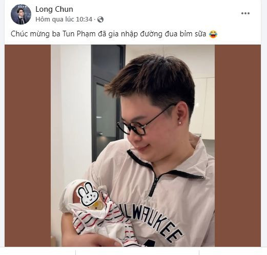 Sau khi Tun Phạm đăng tải video thừa nhận có em bé không lâu, bạn thân của Tun Phạm là Long Chun cũng đăng tải hình ảnh bế một em bé với caption: "Chúc mừng ba Tun Phạm đã gia nhập đường đua bỉm sữa". Ở phần bình luận, khi nhiều người đặt nghi vấn vì vẫn không thể tin, Long Chun phản hồi: "Cuộc đời toàn làm content hài, nhưng có em bé ai cũng nghĩ 2 đứa làm content. Hem bao giờ lôi chuyện trọng đại ra làm content bao giờ đâu ạ".