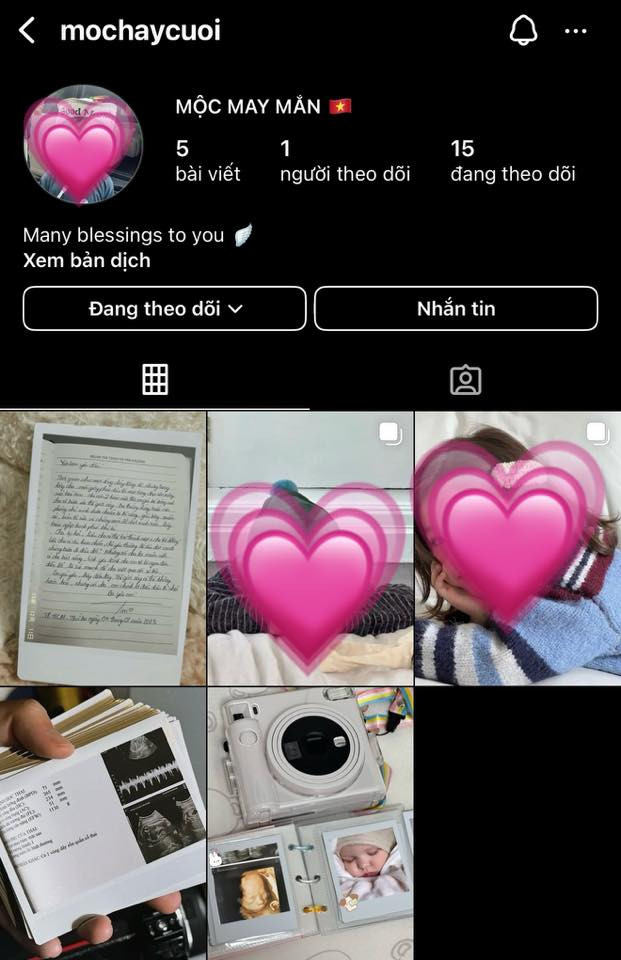 Tun Phạm cũng chia sẻ tài khoản Instagram của con gái, anh chàng kêu gọi mọi người theo dõi tài khoản này: "Cô chú cho con xin 1 follow để mai ba Tun up ảnh con ở đây ạ, và trên này ba con cũng viết nhiều tâm thư cho con lắm ạ, cô chú qua chơi nhé ạ".