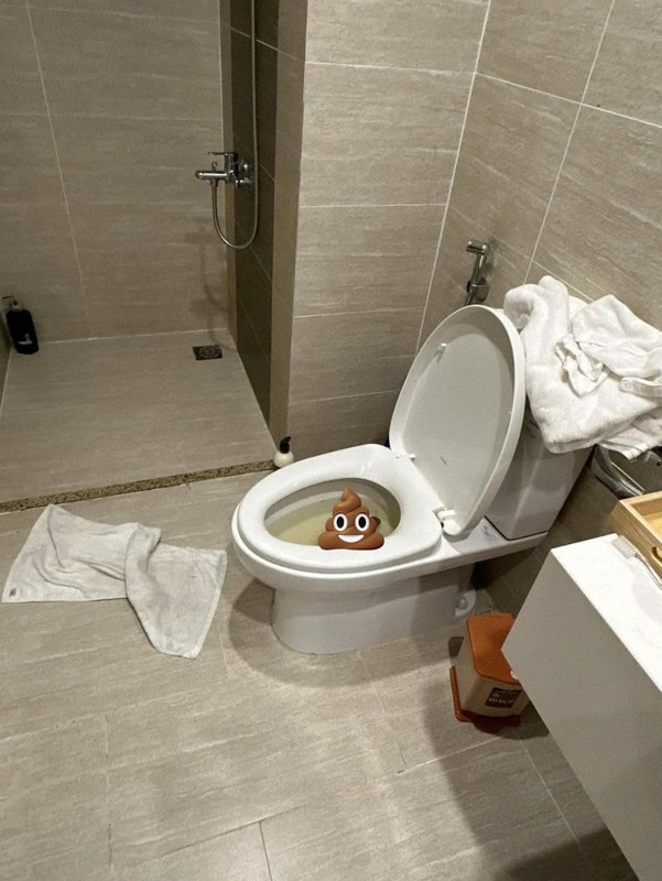 Chủ homestay cũng hoàn toàn"bó tay" trước cảnh tượng trong nhà vệ sinh. "Không chỉ dừng lại ở đó, mùi "hương đồng gió nội" từ nhà vệ sinh khiến chủ trọ bàng hoàng, chẳng phải vì bồn cầu hỏng, mà là vì khách... quên xả nước! Dù cố gắng kiềm chế, chủ nhà không thể nào không nhíu mày khi thấy bồn vệ sinh cũng... không được sử dụng theo đúng công năng của nó".