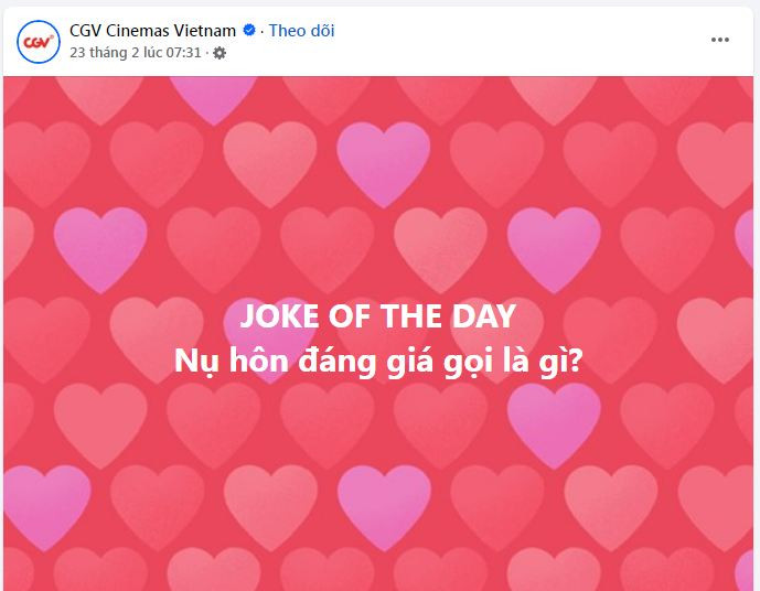Nhiều fanpage lớn cũng tranh thủ bắt trend những nội dung "Joke of the day" có liên quan đến thương hiệu của mình.