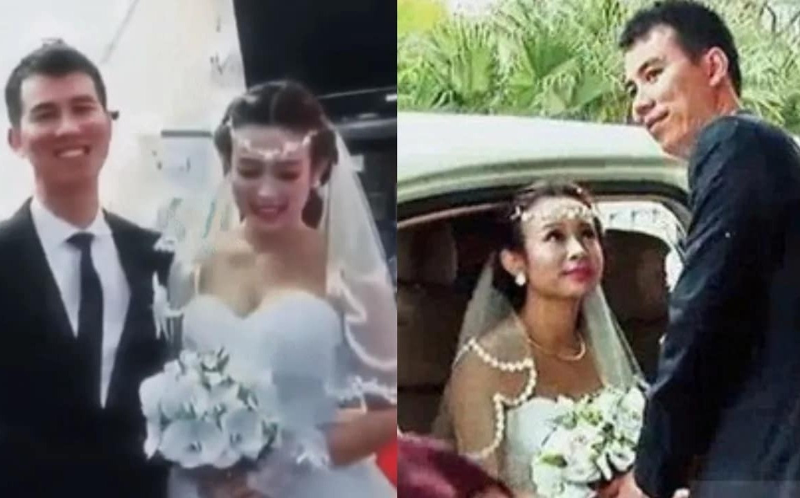 Hình ảnh Huyền Baby lúc lên xe hoa.