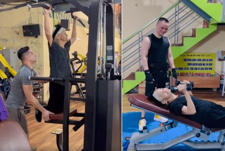 Cách đây ít tháng, hình ảnh một cụ bà với mái tóc bạc phơ đang chăm chỉ hăng say tập gym từng được chia sẻ trên mạng xã hội khiến nhiều người vô cùng thích thú. Được biết, cụ bà trong ảnh là Nguyễn Thị Huynh (hay còn gọi là cụ Tứ, SN 1928, trú ở thôn Nam Quang, xã Thạch Trung, thành phố Hà Tĩnh).