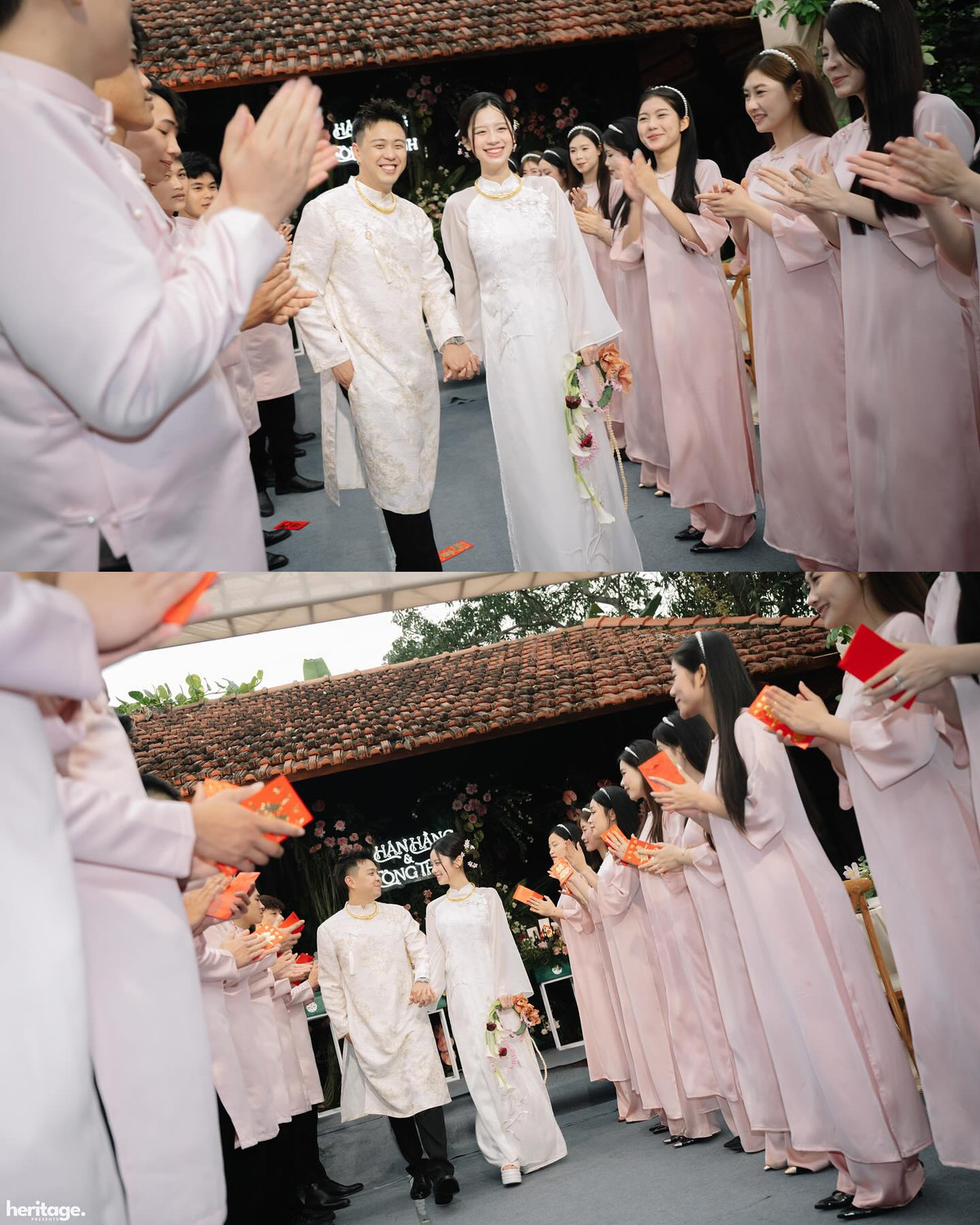 Những hình ảnh đám hỏi của Hàn Hằng và Huyme đã nhận được "cơn mưa" lời chúc phúc từ phía người hâm mộ. Nhiều người bày tỏ sự ngưỡng mộ trước tình yêu đẹp của cặp đôi và gửi lời chúc hạnh phúc đến họ.