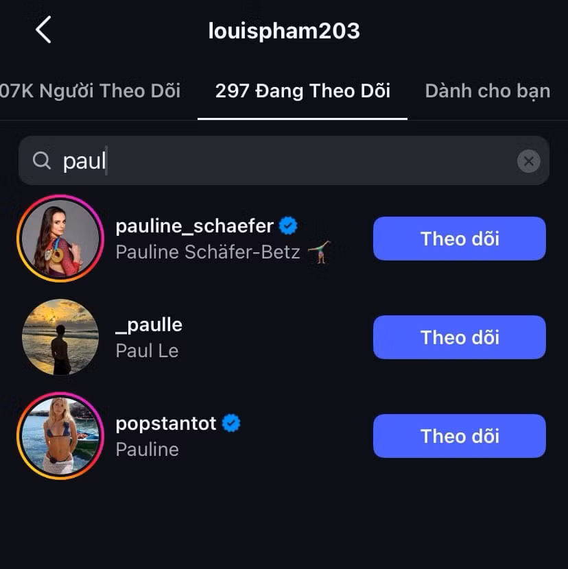 Thế nhưng, cả hai vẫn còn follow nhau trên mạng xã hội.