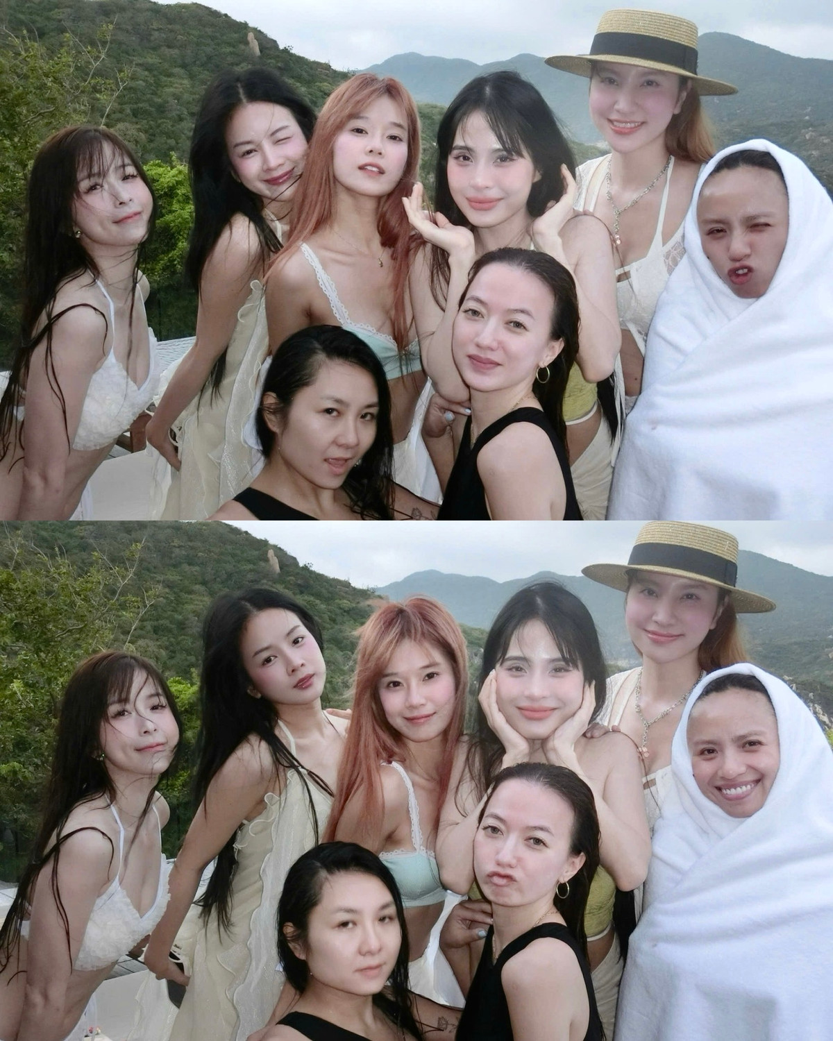 Hội chị đẹp cùng nhau tạo dáng bên hồ bơi. Các thiết kế váy maxi, áo croptop, bikini tinh tế giúp họ khoe trọn vóc dáng cùng làn da trắng sáng. Đặc biệt, loạt khoảnh khắc “thả dáng” tự nhiên của hội chị đẹp đã nhanh chóng thu hút sự chú ý của cư dân mạng.