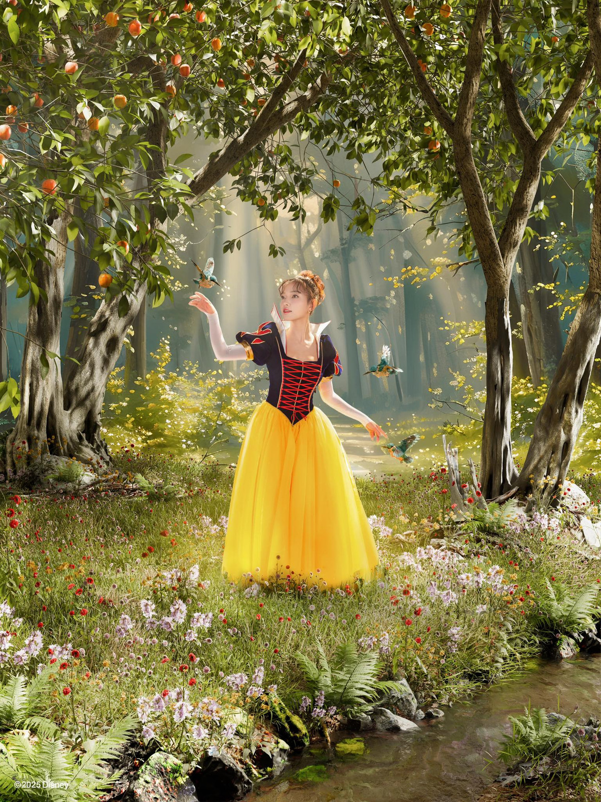 Bộ ảnh được thực hiện với hai bối cảnh chính, trong khu rừng thần bí và cạnh chiếc giếng ước nguyện, những địa điểm gắn liền với câu chuyện nổi tiếng của Snow White.