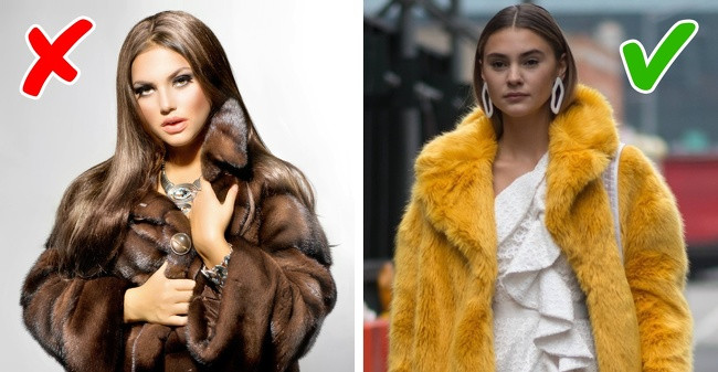 8. Đồ lông thú tự nhiên: Hiện nay, người ta nhận thấy động vật cần được bảo vệ nên rất hạn chế sử dụng đồ lông thú.