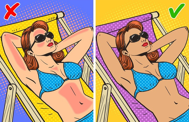  5. Sử dụng kem chống nắng: Chúng ta có thể bảo vệ da hàng ngày với kem chống nắng để chống lại các tia có hại cho da và ngăn ngừa các nếp nhăn, ung thư da. 