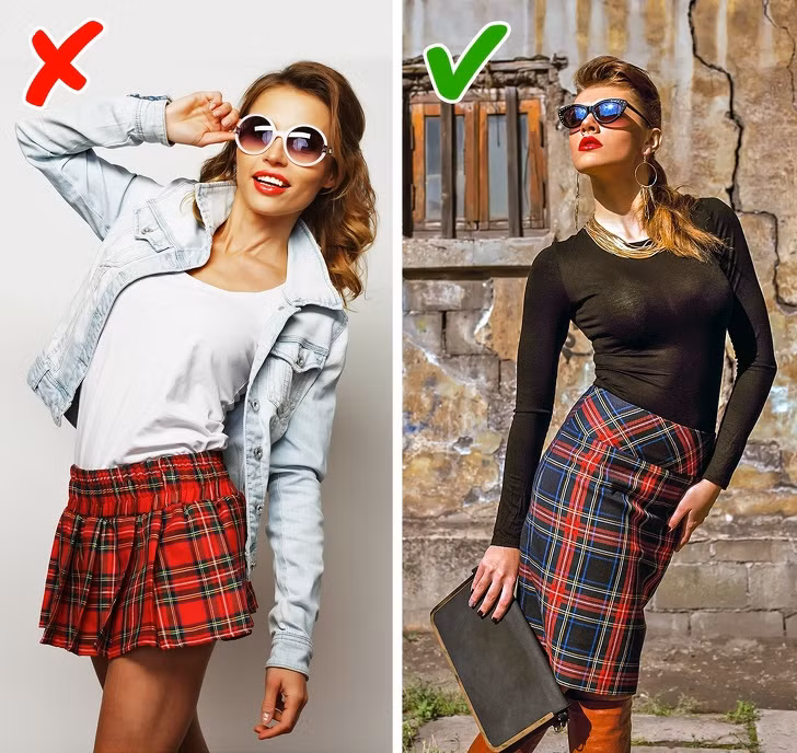 Quần áo không hợp với độ tuổi: Những chiếc áo ngực gợi cảm sẽ không phù hợp với người phụ nữ trung niên. Hãy cân nhắc trang phục phù hợp với độ tuổi của mình.