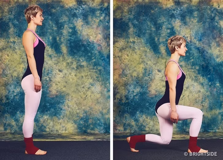 2. Xuống gối: Một cách tập thể dục đơn giản và hiệu quả cho chân và tim.