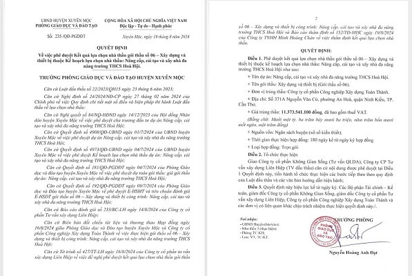 BRVT: Nang luc nha thau thi cong nha da nang Truong THCS Hoa Hoi, Xuyen Moc