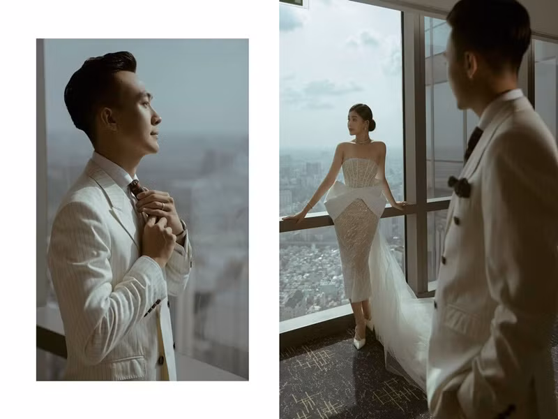 Trước giờ G, Ngân Anh và Tô Ny đồng loạt đăng tải ảnh cưới đồng thời chia sẻ cảm xúc.