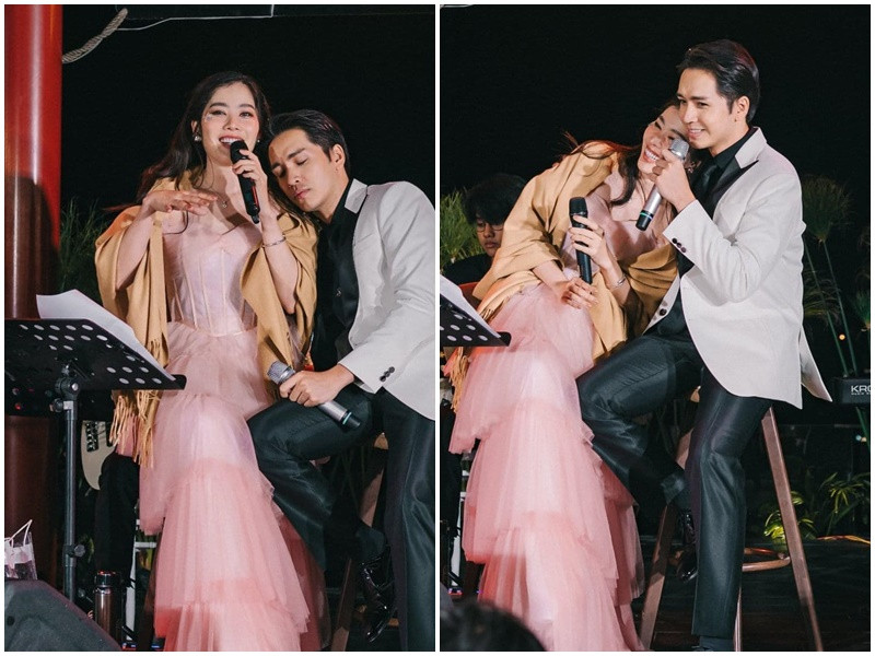 Vài tháng trở lại đây, Nam Em và Bạch Công Khanh liên tục song ca trong các đêm nhạc. Ảnh: FBNV