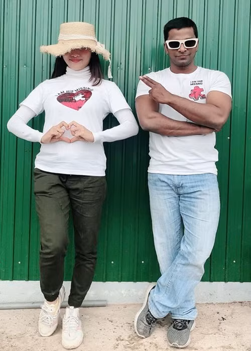 Theo Vietnamnet, hồi mới quen nhau, Eswar không biết Nguyệt Ánh là diễn viên. Mãi sau này, một học viên mới nói cho anh biết thông tin này. Ảnh: Vietnamnet