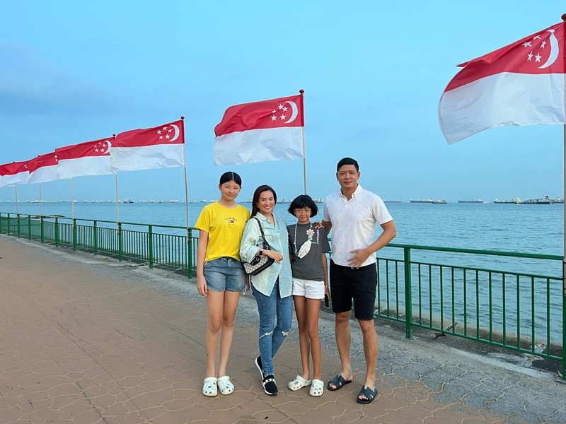 An Nhiên cao vượt mẹ và gần bằng bố.