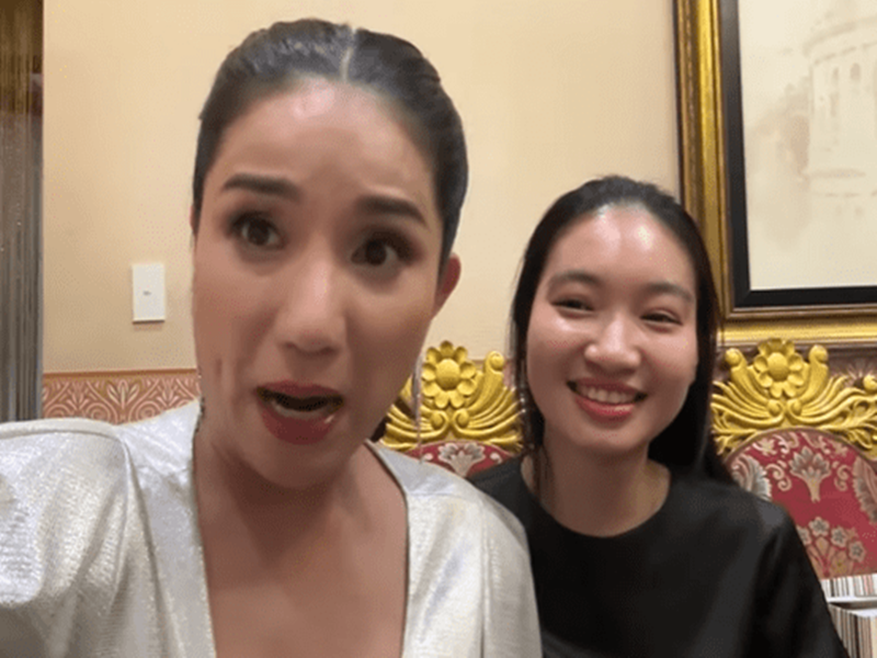 Cát Tường chia sẻ, trong những lần cô và Tiết Cương đi chung, Ngọc Thưởng luôn đi theo. Tuy nhiên, Ngọc Thưởng không muốn lộ diện. Ảnh: Bảo vệ công lý