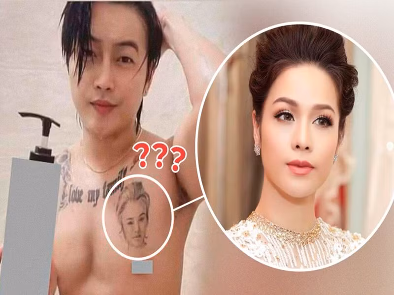 Tháng 7/2021, TiTi đăng tải hình ảnh để ngực trần. Sự chú ý của cư dân mạng nhanh chóng đổ dồn vào hình xăm một cô gái trên ngực của TiTi. Một số cư dân mạng đặt nghi vấn cô gái này là Nhật Kim Anh. Ảnh: Saostar