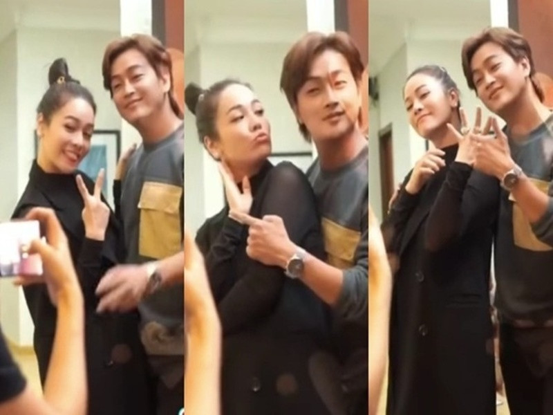 Tháng 4/2021, cư dân mạng xôn xao clip Nhật Kim Anh được TiTi cầu hôn. Theo đó, trong đoạn clip, TiTi vào vai chàng trai giả vờ dùng nhẫn kim cương cầu hôn Nhật Kim Anh để che giấu chuyện có người thứ ba. Bị nghi vấn chuẩn bị lấy chồng, Nhật Kim Anh cho biết, cô làm clip hài hước cùng với các thành viên trong công ty chỉ để giải trí. Về clip cầu hôn, TiTi chia sẻ: "Do thấy trên Tiktok có clip hay hay nên tôi cover lại thôi chứ không phải tung dấu hiệu gì đâu”. Ảnh: Yan