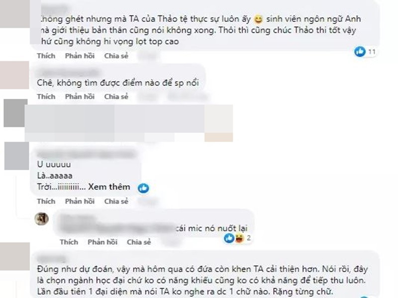 Nhiều cư dân mạng chê Thạch Thu Thảo nói tiếng Anh kém dù cô đang là sinh viên ngành ngôn ngữ Anh. Ảnh: Vietnamnet