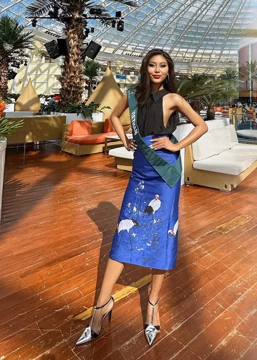 Người đẹp sinh năm 2001 cao 1m77, có số đo ba vòng 74-61-88 cm. Ảnh: FBNV