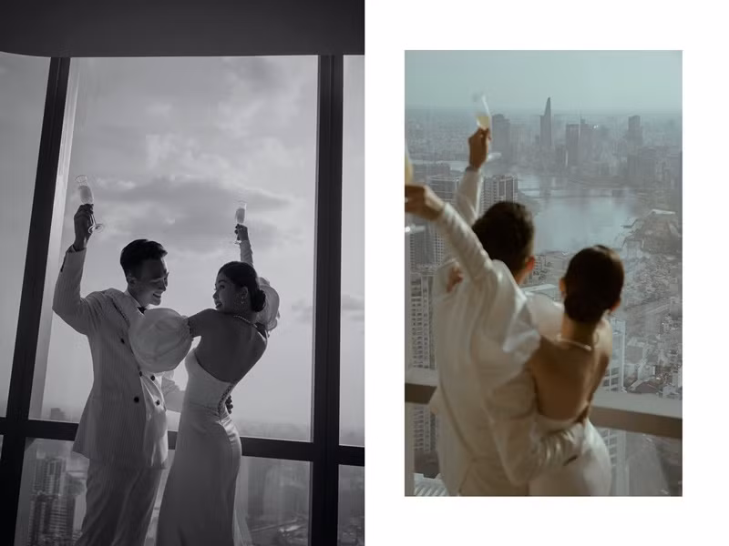 Ngân Anh được chồng lẫn gia đình chồng yêu thương. Người đẹp chia sẻ: "Trong 3 ngày hồi dâu, các thành viên gia đình chỉ rủ tôi đi ăn, mọi người cũng trêu chọc rằng tôi làm dâu sướng vì được ngủ đến 8, 9 giờ sáng và được ăn uống thoải mái. Thật sự ở quê của anh ấy không quá câu nệ chuyện làm dâu hay mâm trên mâm dưới gì cả".