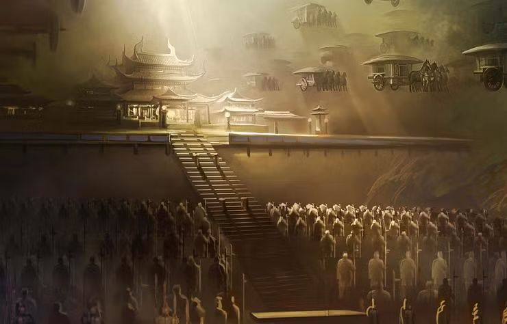 Các hài cốt này, được phân xác và đặt bên ngoài hành lang dẫn tới mộ thất, được cho là của những phi tần. Có dấu hiệu cho thấy những người này bị giết theo nghi thức cúng tế sau khi hoàng đế qua đời. Một trong số họ có thể là phi tần của Tần Thủy Hoàng.