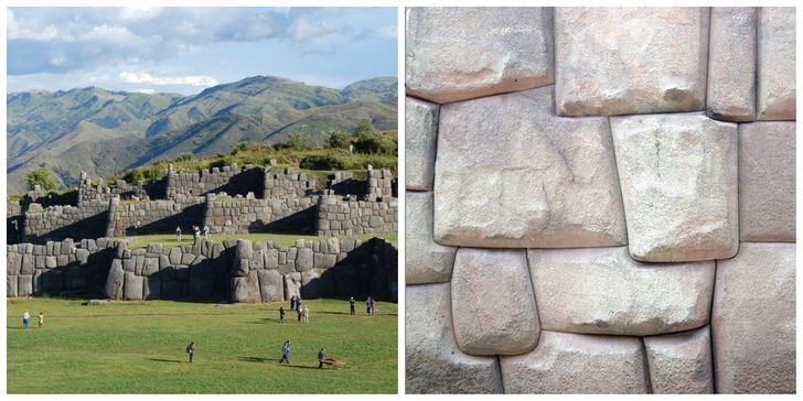 4. Đền thờ Saksaywaman, Peru: Công trình này được xây dựng một cách hoàn hảo mà không cần sử dụng vật liệu kết dính. Cách xây dựng này vẫn là một bí ẩn của thế giới.