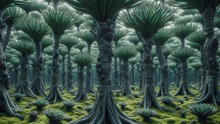 Nghiên cứu cho rằng loài cây này mọc dưới tán các cây cao hơn, mở rộng tán lá để hấp thụ ánh sáng Mặt Trời.