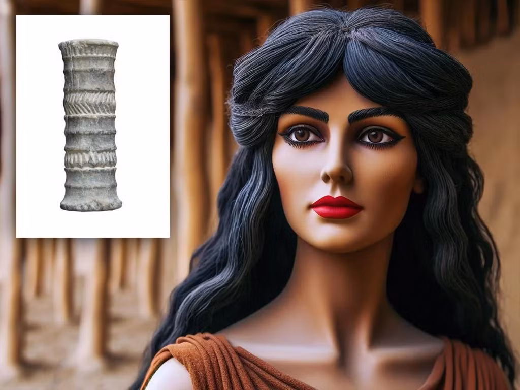 Mặc dù không biết chính xác từ mộ nào lọ son này được khai quật, nhưng từ các ghi chép cổ đại, các nhà nghiên cứu tin rằng nó là một vật dụng quan trọng của phụ nữ Iran cổ đại.