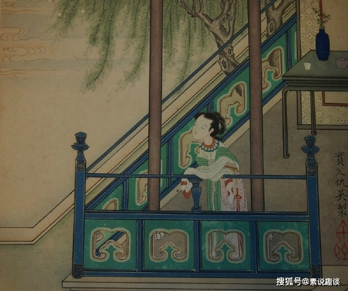 Ánh mắt của phụ nữ trong tranh mang nhiều nỗi buồn và cảm giác cô đơn trong cung điện.