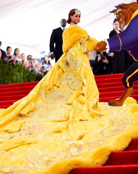 Người đẹp và quái thú xuất hiện trên thảm đỏ Met Gala 2015.