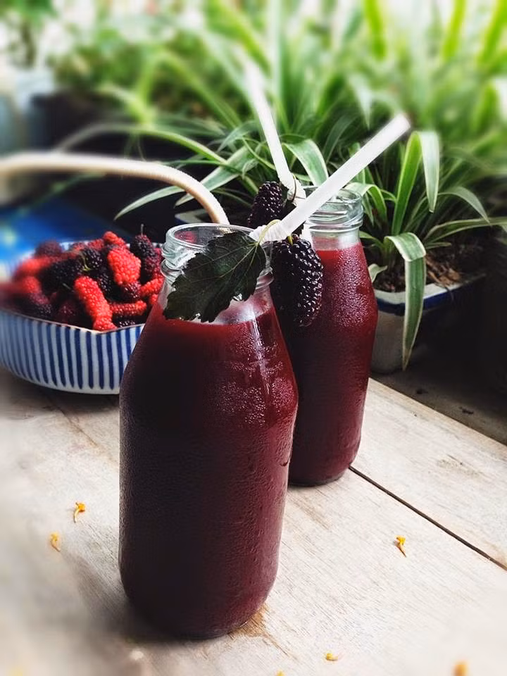 Siro dâu tằm làm đúng cách sẽ để được rất lâu mà không cần bảo quản trong tủ lạnh. 