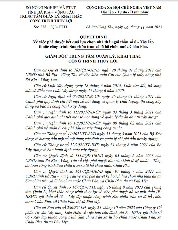 BR-VT: Tràn xả lũ hồ chứa nước Châu Pha đã hoàn thành 90%? - Hình 2 BR-VT: Tran xa lu ho chua nuoc Chau Pha da hoan thanh 90%?-Hinh-2