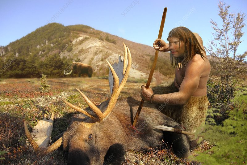 Hiện vật mũi giáo được tìm thấy gần các công cụ bằng đá và mảnh vụn đá lửa. Những thứ này tạo nên bức tranh toàn cảnh về việc những người dân Neanderthal đã làm các công cụ săn bắn, sửa chữa dụng cụ bên khu vực lò sưởi. Ảnh: sciencephoto.