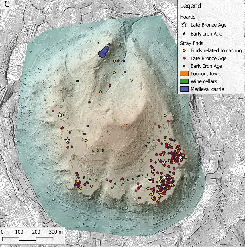 Ngoài các hiện vật kim loại, nhóm nghiên cứu còn phát hiện ra các hạt hổ phách, vải, da, ngà lợn rừng và lợn nhà. Ảnh: Bence Soós et al; CC BY 4.0.