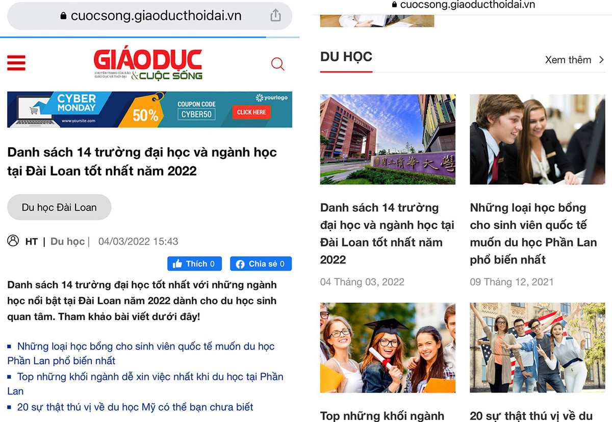 ‘Kho’ kien thuc ve du hoc duoc cap nhat lien tuc tai Giao duc va Cuoc song