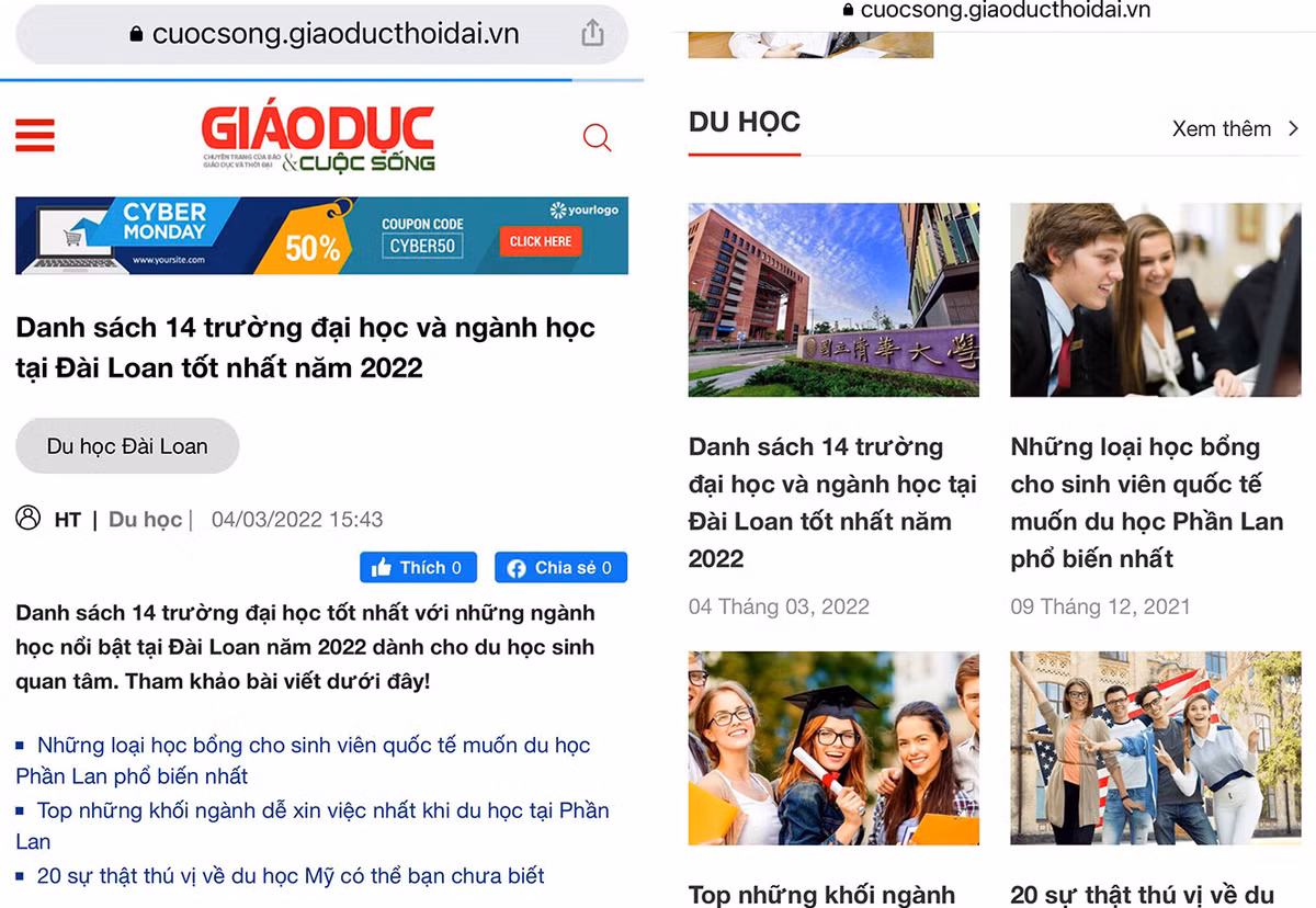 ‘Kho’ kien thuc ve du hoc duoc cap nhat lien tuc tai Giao duc va Cuoc song