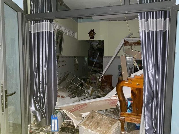 No noi hoi o Bien Hoa khien mot nguoi chet, nhieu nha hu hong