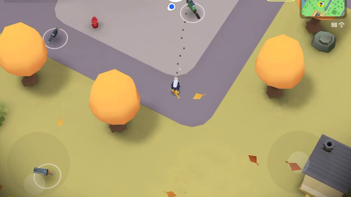 4. Battlelands Royale. Thuộc thể loại bắn súng với góc nhìn từ trên xuống, sẽ chẳng có gì đặc biết nếu như Battlelands Royale không có lối chơi sinh tồn cũng như các tính năng giống hệt với PUBG. Nhiệm vụ của người chơi trong Battleland Royale sẽ là tìm những vũ khí rải rác trong màn, chạy bo và tiêu diệt người chơi khác. Ban đầu, người chơi sẽ được thả xuống map tay trắng và phải tự đi tìm nhu yếu phẩm cho mình . Dần dần khi vòng bo càng thu hẹp lại thì những cuộc chiến sẽ diễn ra càng lúc càng khó khăn hơn nữa.