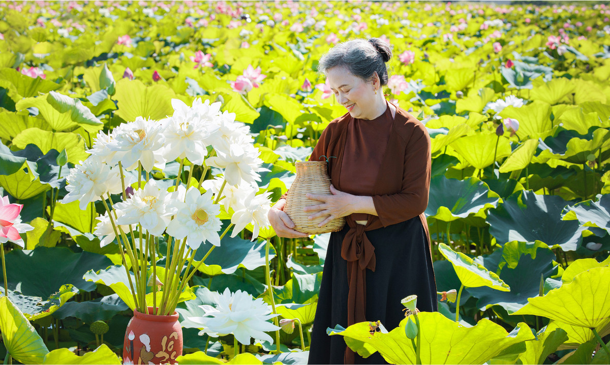 Cụ bà U80 chụp ảnh cùng hoa sen khiến dân mạng trầm trồ - Hình 4 Cu ba U80 chup anh cung hoa sen khien dan mang tram tro-Hinh-4