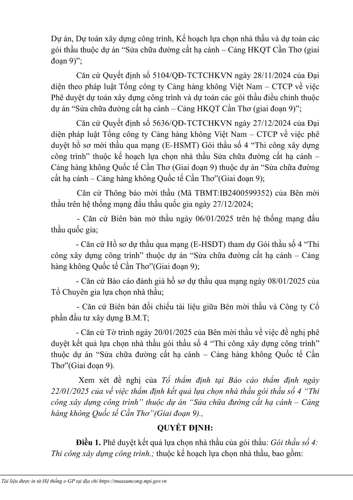 Cty B.M.T trúng gói sửa chữa đường cất hạ cánh sân bay Cần Thơ - Hình 2 Cty B.M.T trung goi sua chua duong cat ha canh san bay Can Tho-Hinh-2