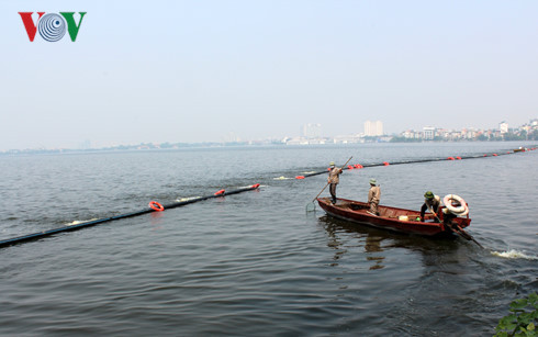 Hệ thống sục khí lớn được lắp đặt.