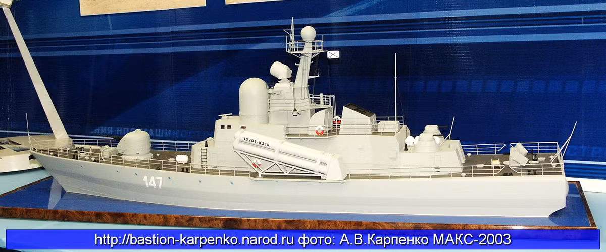 Cơ bản thì tàu tên lửa Molniya lắp Yakhont chủ yếu thay đổi về hệ thống tên lửa và bổ sung thêm một radar dẫn bắn phù hợp đặt trên nóc thượng tầng – đó chắc chắn là một radar rất lớn. Trong khi các hệ thống vũ khí còn lại gồm pháo hạm AK-176M, pháo phòng không AK-630 vẫn như cũ.