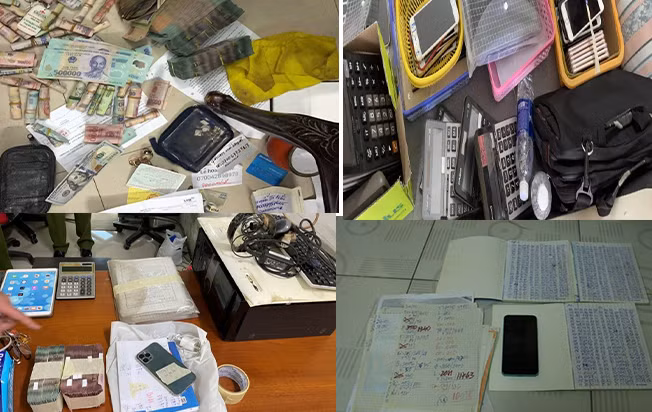 Ngày 5/6/2021, nhận lệnh Chỉ huy Ban Chuyên án, 11 Tổ công tác đồng loạt khám xét nơi ở của 11 đối tượng liên quan, thu nhiều tài liệu, vật chứng với khoảng 100 ĐTDĐ các loại, nhiều máy fax, máy in, máy tính cùng nhiều phơi ghi lô đề...