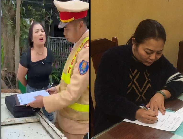 Thanh Hoa: Con dau vi pham giao thong, me chong “chong nguoi thi hanh cong vu”