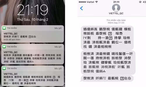 Tin nhan quang cao Viettel bat ngo xuat hien chu “tuong hinh“